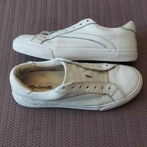 Madewell Sidewalk white leather sneakers size 8
